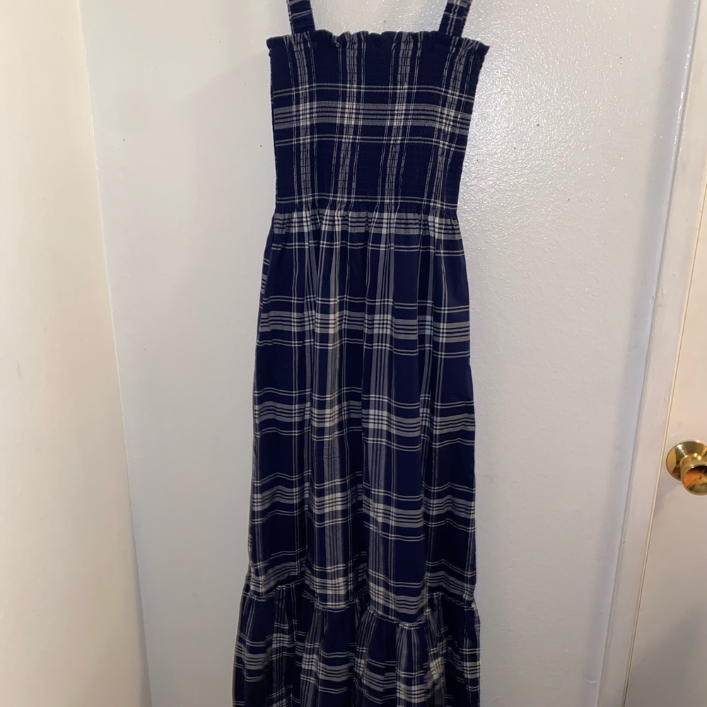 NWOT Hill House The Anjuli Nap Dress in Navy Plaid Size Medium - Picture 5 of 5